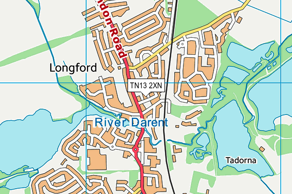 TN13 2XN map - OS VectorMap District (Ordnance Survey)