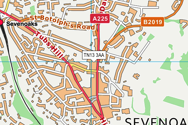 TN13 3AA map - OS VectorMap District (Ordnance Survey)