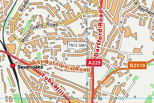 TN13 3AH map - OS VectorMap District (Ordnance Survey)