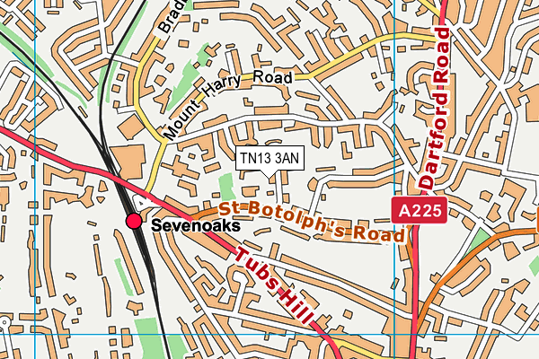 TN13 3AN map - OS VectorMap District (Ordnance Survey)