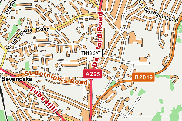 TN13 3AT map - OS VectorMap District (Ordnance Survey)