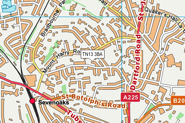 TN13 3BA map - OS VectorMap District (Ordnance Survey)