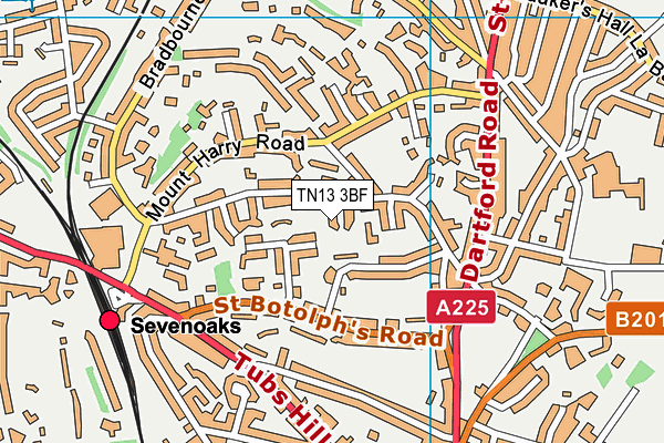 TN13 3BF map - OS VectorMap District (Ordnance Survey)