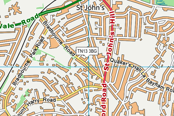 TN13 3BG map - OS VectorMap District (Ordnance Survey)