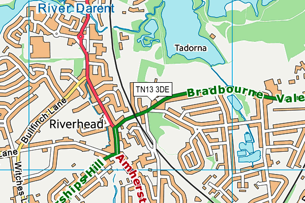 TN13 3DE map - OS VectorMap District (Ordnance Survey)