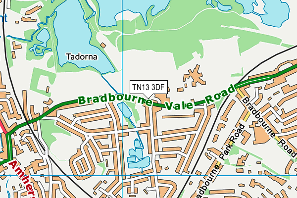TN13 3DF map - OS VectorMap District (Ordnance Survey)