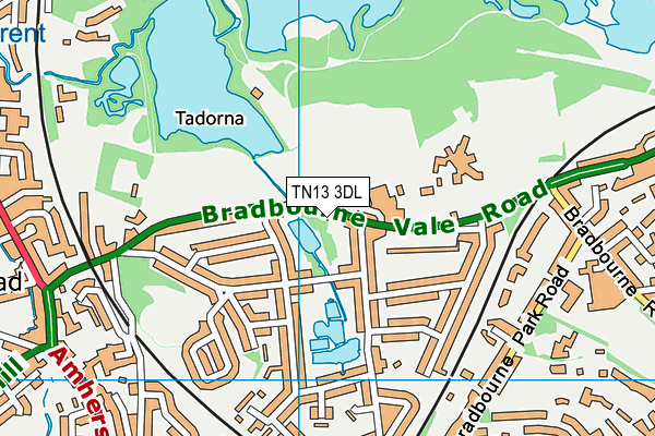 TN13 3DL map - OS VectorMap District (Ordnance Survey)