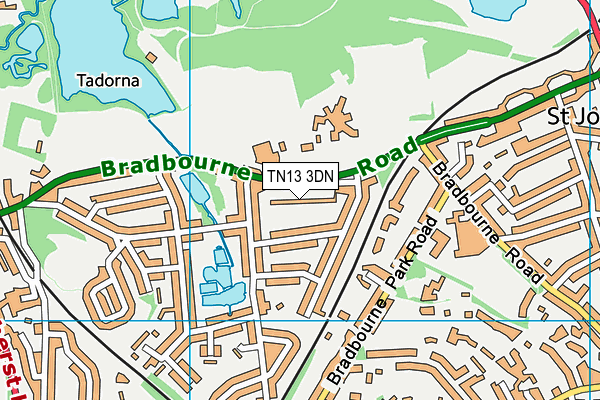 TN13 3DN map - OS VectorMap District (Ordnance Survey)