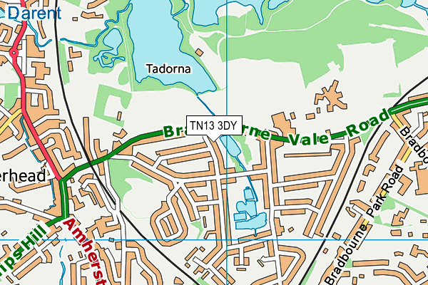 TN13 3DY map - OS VectorMap District (Ordnance Survey)