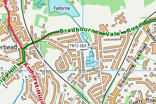 TN13 3EA map - OS VectorMap District (Ordnance Survey)