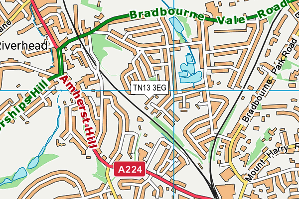 TN13 3EG map - OS VectorMap District (Ordnance Survey)