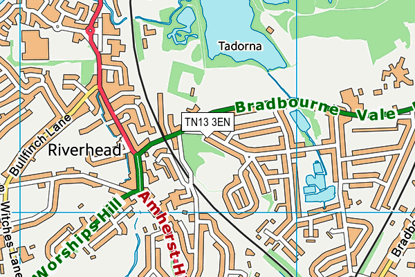 TN13 3EN map - OS VectorMap District (Ordnance Survey)