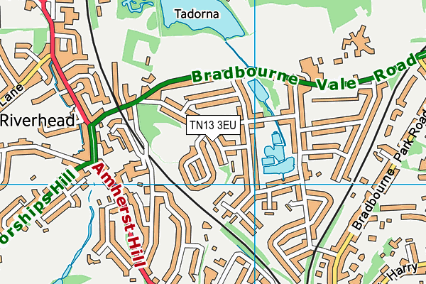 TN13 3EU map - OS VectorMap District (Ordnance Survey)