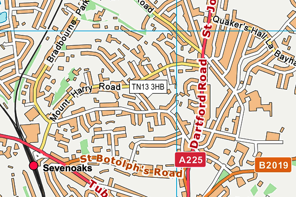 TN13 3HB map - OS VectorMap District (Ordnance Survey)