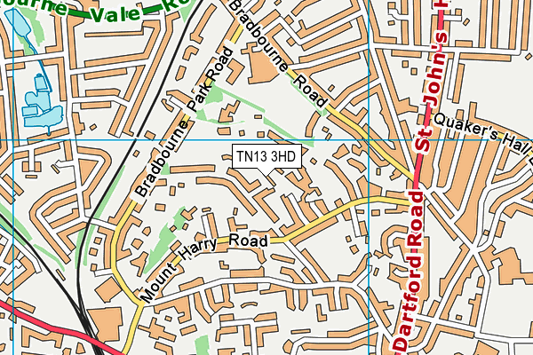 TN13 3HD map - OS VectorMap District (Ordnance Survey)