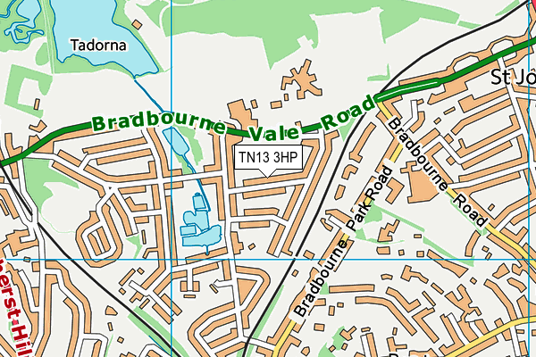 TN13 3HP map - OS VectorMap District (Ordnance Survey)