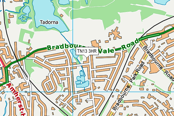 TN13 3HR map - OS VectorMap District (Ordnance Survey)