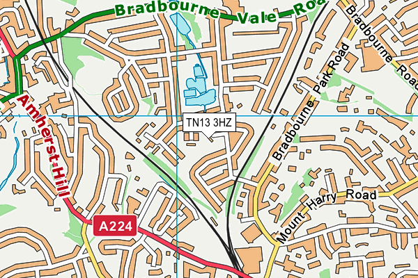 TN13 3HZ map - OS VectorMap District (Ordnance Survey)