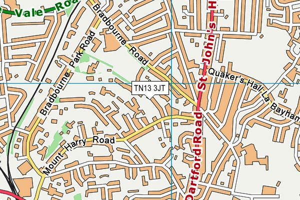 TN13 3JT map - OS VectorMap District (Ordnance Survey)