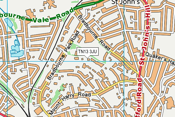 TN13 3JU map - OS VectorMap District (Ordnance Survey)