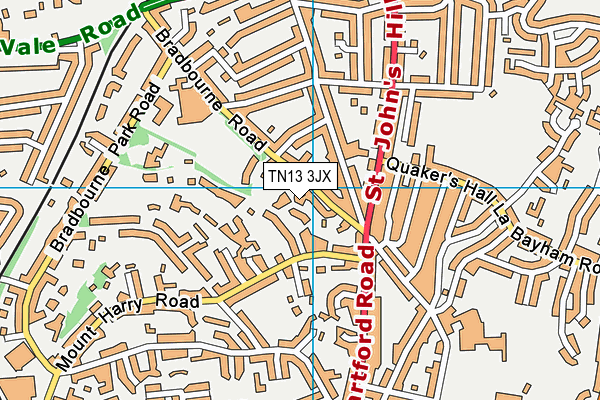 TN13 3JX map - OS VectorMap District (Ordnance Survey)