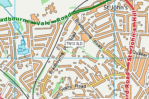 TN13 3LD map - OS VectorMap District (Ordnance Survey)