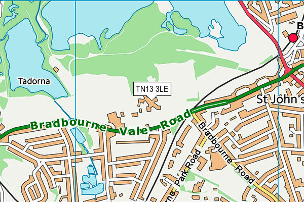 TN13 3LE map - OS VectorMap District (Ordnance Survey)