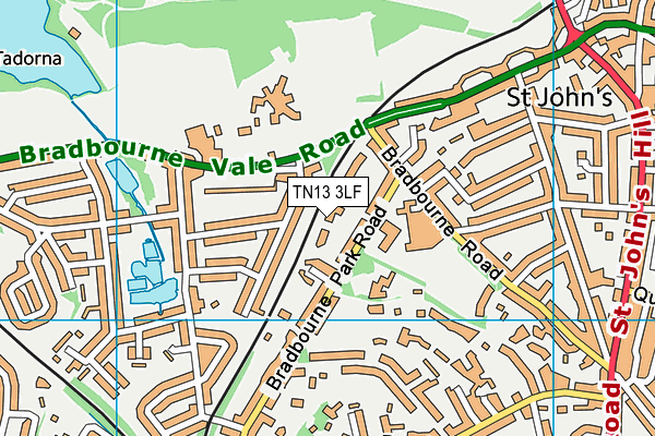 TN13 3LF map - OS VectorMap District (Ordnance Survey)