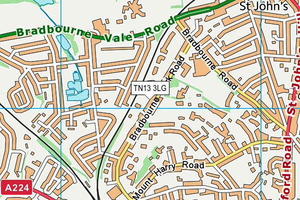 TN13 3LG map - OS VectorMap District (Ordnance Survey)