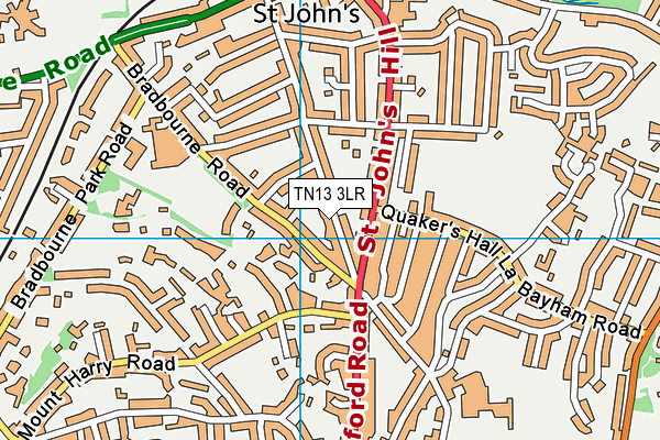 TN13 3LR map - OS VectorMap District (Ordnance Survey)