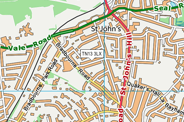 TN13 3LX map - OS VectorMap District (Ordnance Survey)