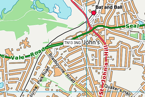 TN13 3NG map - OS VectorMap District (Ordnance Survey)