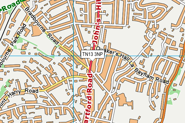 TN13 3NP map - OS VectorMap District (Ordnance Survey)