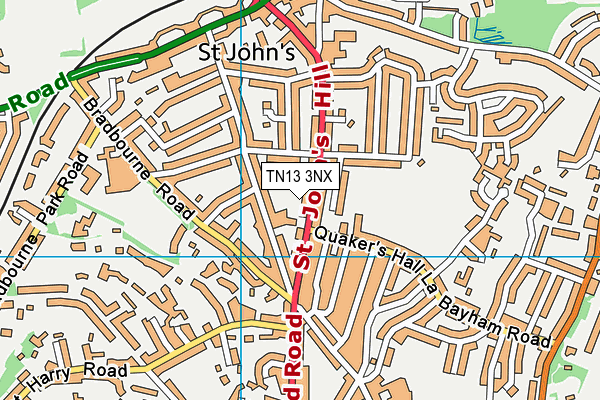 TN13 3NX map - OS VectorMap District (Ordnance Survey)