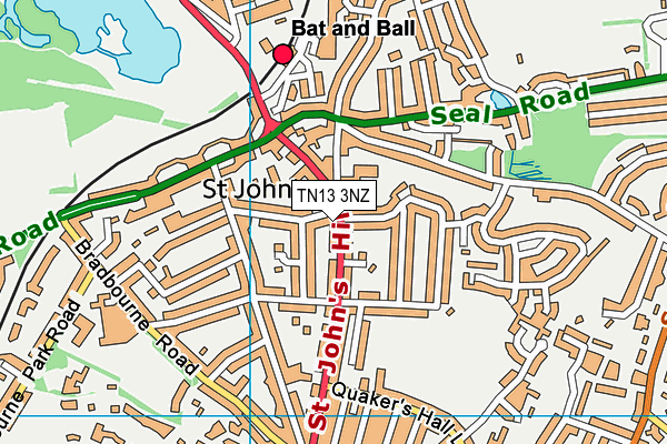 TN13 3NZ map - OS VectorMap District (Ordnance Survey)