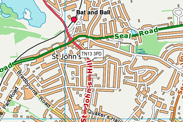 TN13 3PD map - OS VectorMap District (Ordnance Survey)