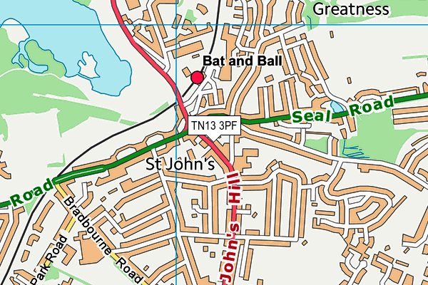 TN13 3PF map - OS VectorMap District (Ordnance Survey)