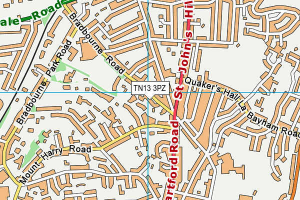 TN13 3PZ map - OS VectorMap District (Ordnance Survey)