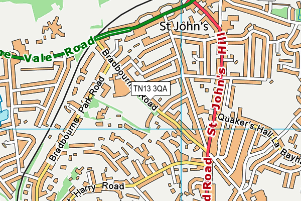 TN13 3QA map - OS VectorMap District (Ordnance Survey)