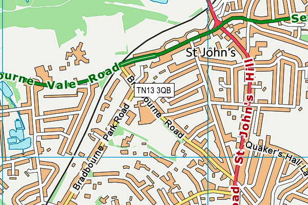 TN13 3QB map - OS VectorMap District (Ordnance Survey)