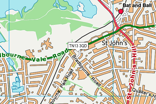 TN13 3QD map - OS VectorMap District (Ordnance Survey)