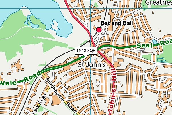TN13 3QH map - OS VectorMap District (Ordnance Survey)
