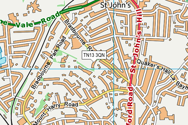 TN13 3QN map - OS VectorMap District (Ordnance Survey)