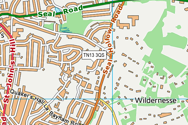 TN13 3QS map - OS VectorMap District (Ordnance Survey)