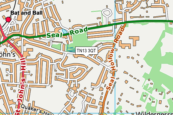 TN13 3QT map - OS VectorMap District (Ordnance Survey)