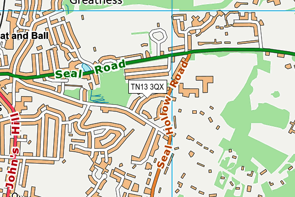 TN13 3QX map - OS VectorMap District (Ordnance Survey)