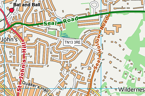TN13 3RE map - OS VectorMap District (Ordnance Survey)
