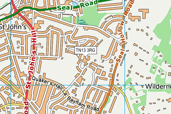 TN13 3RG map - OS VectorMap District (Ordnance Survey)