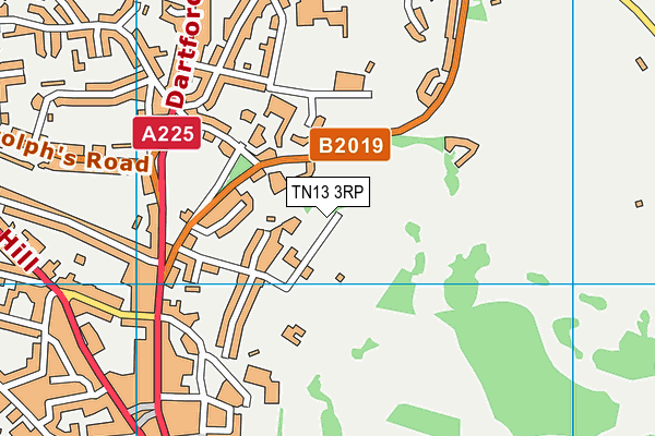 TN13 3RP map - OS VectorMap District (Ordnance Survey)
