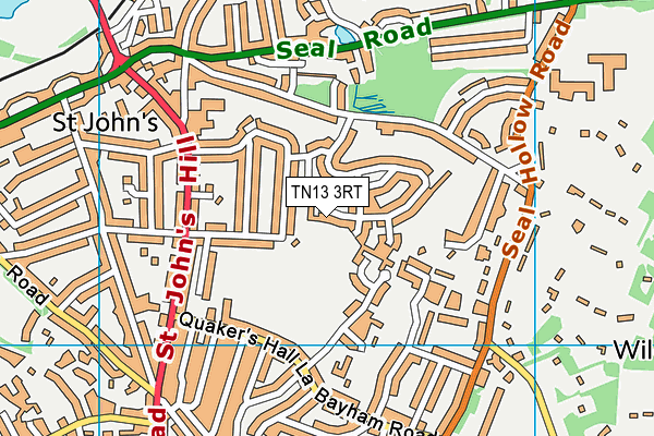 TN13 3RT map - OS VectorMap District (Ordnance Survey)